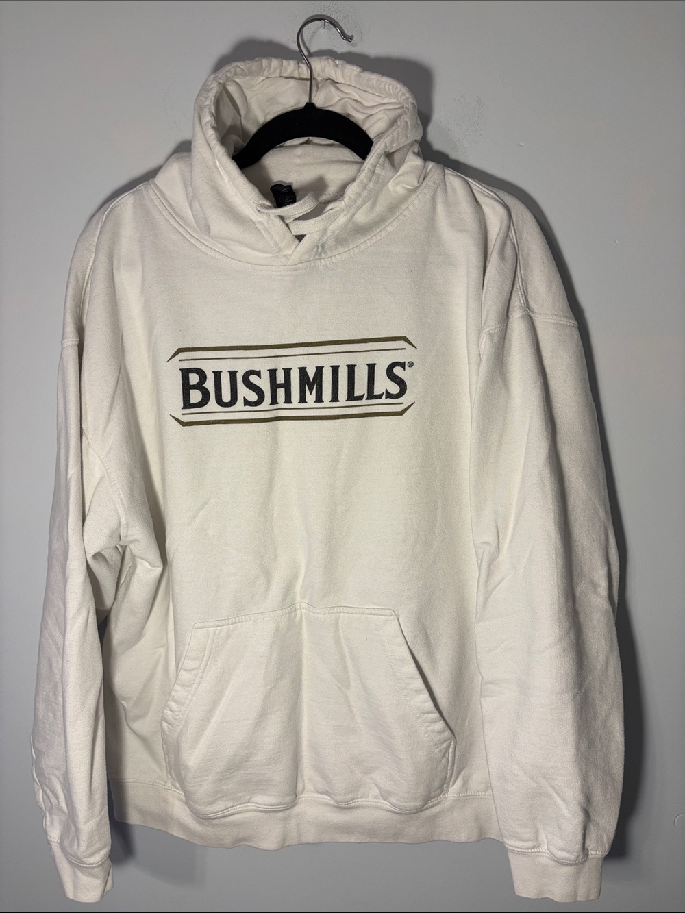 Tultex White Bushmills Logo Hoodie